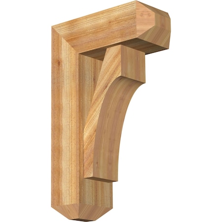 Westlake Craftsman Rough Sawn Bracket W/ Offset Brace, Western Red Cedar, 8W X 20D X 32H